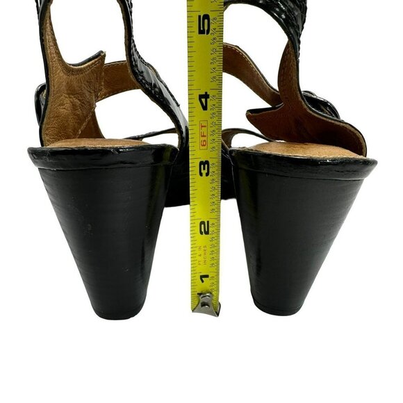 Clarks Artisan Black Patent Leather‎ Peep Toe Heels 9.5 - Picture 8 of 13